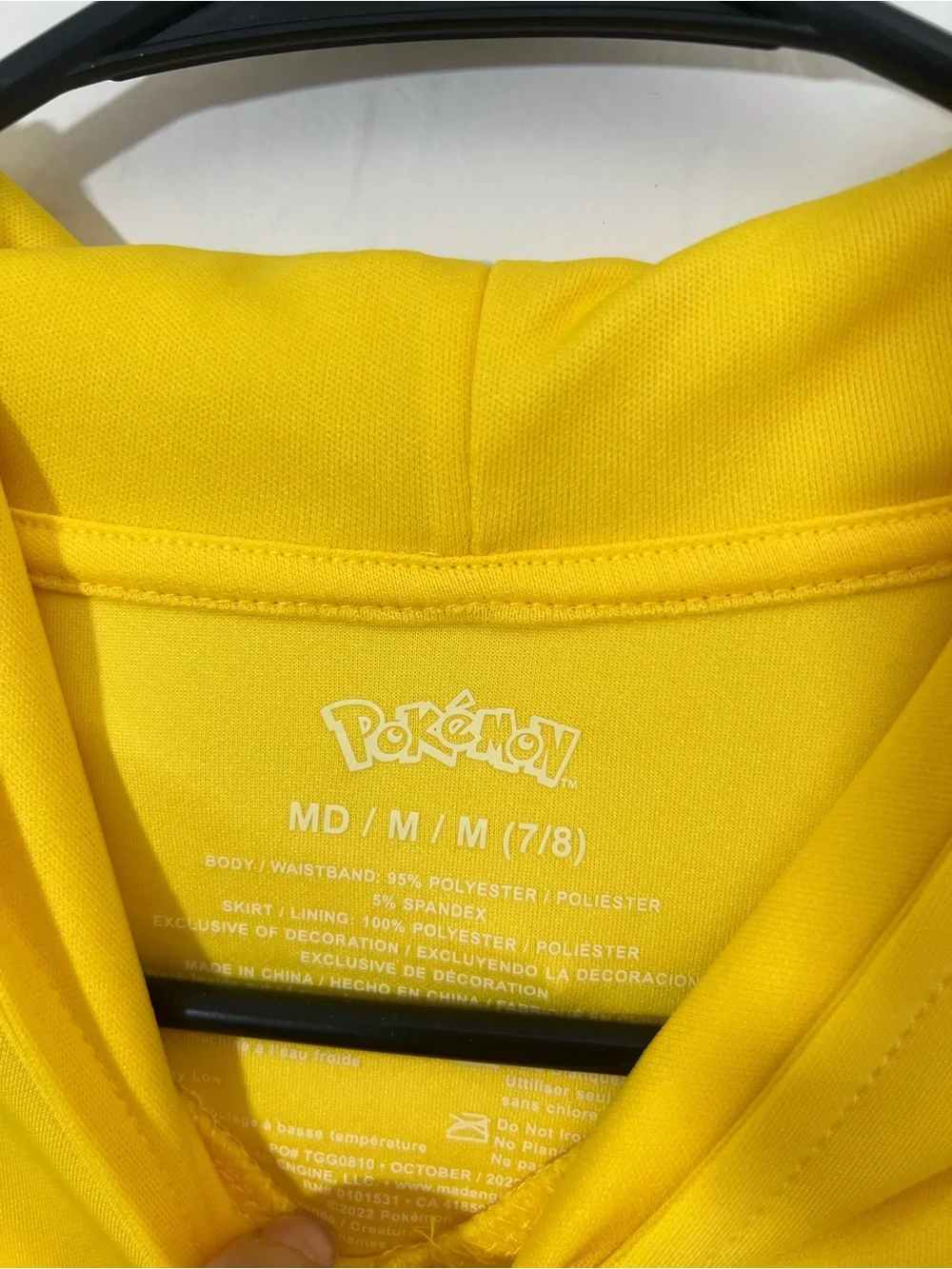 Yellow Pikachu-Inspired Hooded Tutu Dress